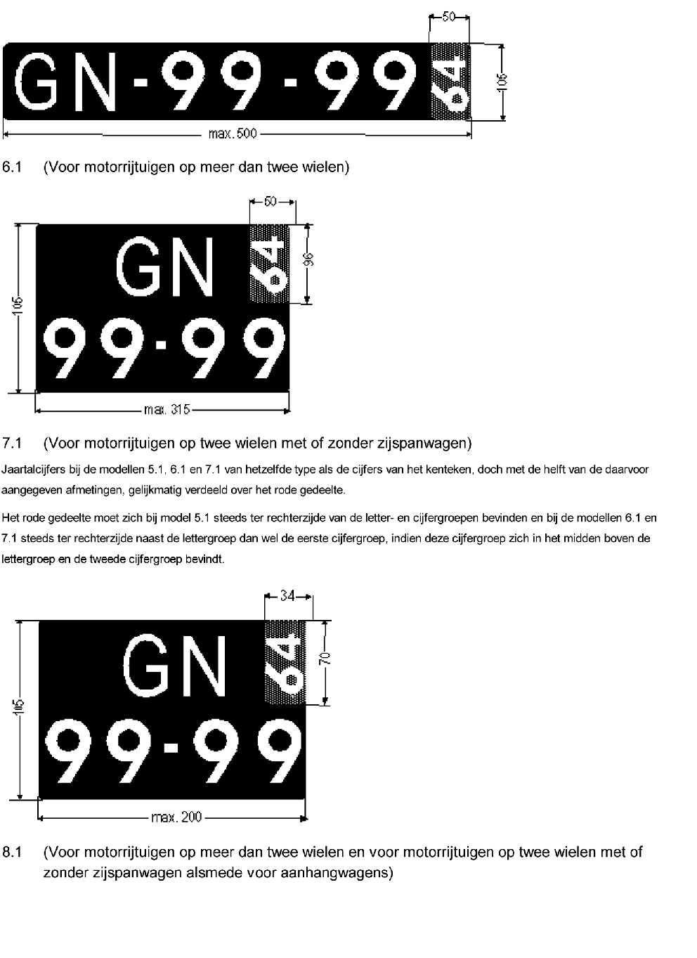 wetten.nl - Regeling - Regeling kentekens en kentekenplaten - BWBR0009071