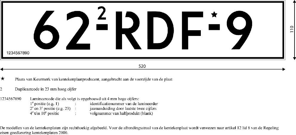 wetten.nl - Regeling - Regeling kentekens en kentekenplaten - BWBR0009071